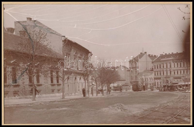 1904 Budapest, Széna tér, fotó Brück& Sohn, paszpartuban, 11,5×15,5 cm - Image 2