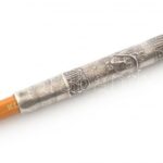 Ezüst (Ag) szecessziós ceruzatartó , jelzett, nettó: 17,5g 8 cm