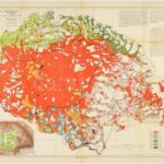 cca 1920-40 Magyarország néprajzi térképe a népsűrűség alapján, ún. 'Vörös térkép', szerk.: Gróf Teleki Pál, 1: 1.000.000, hajtva, szakadással, 94,5x62,5 cm