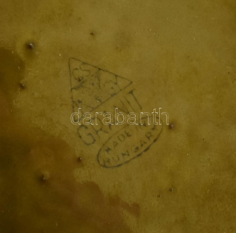 Gránit Székesfehérvár 1000 éves 1972. Kerámia dísztál, Mázas, jelzett, hibátlan 28 cm - Image 2