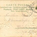 1903 Children art postcard. Art Nouveau, floral, Emb. litho (lyuk / pinhole) - Image 2