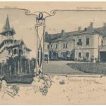 Élesd, Alesd; Gróf Bethlen kastélya, Vilma lak. Goldberger Sámuel kiadása / castle, villa. Art Nouveau, floral