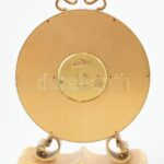 Imhof réz asztali óra, mechanikus szerkezettel, működik, m: 25 cm - Image 4
