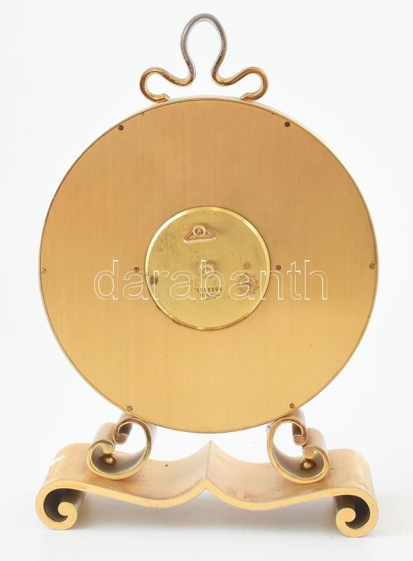 Imhof réz asztali óra, mechanikus szerkezettel, működik, m: 25 cm - Image 4