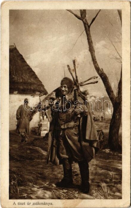 1917 A tiszt úr zsákmánya, katona vadászat után. Az Érdekes Újság kiadása / WWI Austro-Hungarian K.u.K. military, officer with shot deer, hunting (EK)