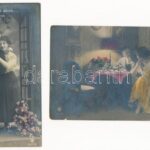 46 db RÉGI motívum képeslap: romantikus zsánerlapok / 46 pre-1945 motive postcards: romantic couples - Image 2