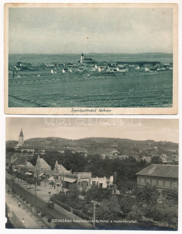 9 db RÉGI magyar város képeslap / 9 pre-1945 Hungarian town-view postcards
