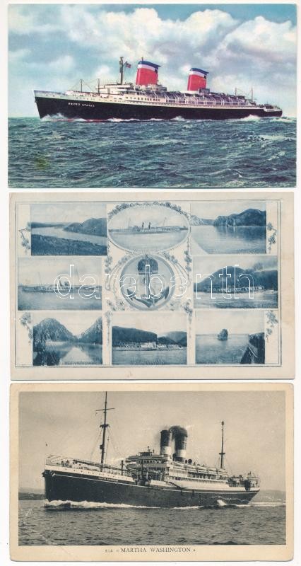5 db főleg MODERN motívum képeslap: hajók / 5 mostly modern postcards: ships