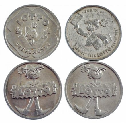 ~1950. 'Lottó' kétoldalas Al reklámzseton (4db, 3xklf) T:1--3