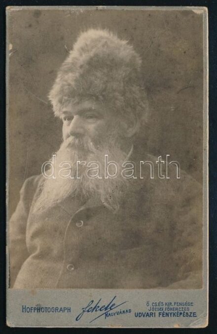 1909 Vizitkártya Béltelki Lajosnak szóló dedikációval, Körfy-től nagyváradi fotóstól