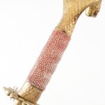 Katana gyűjtői másolat, réz kobrafejes markolattal, m: 59 cm. - Image 3