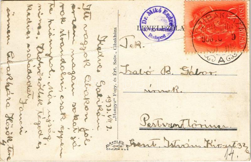 1936 Cibakháza, Tiszai strand, Hangya üzlete és saját kiadása (fa) - Image 2