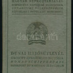 1957 Magyar Népköztársaság által kiállított dunai hajósútlevél Plank Antal hajóskapitány részére - Image 2