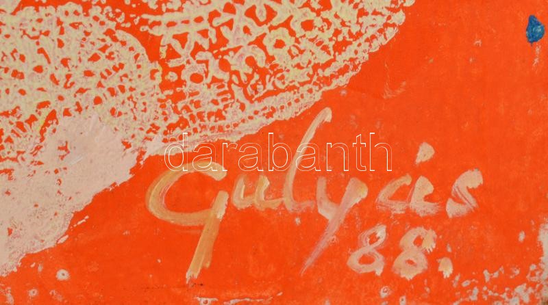 Gulyás Dénes (1927-2003): Virágcsendélet. Vegyes technika, farost, jelzett, 50×70 cm - Image 2