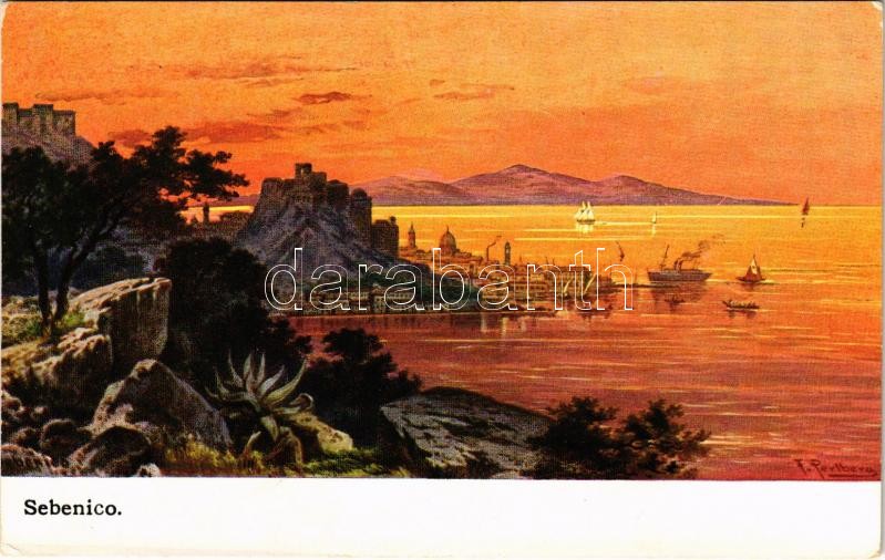 Sibenik, Sebenico; Serie 761. Mittelmeer No. 19. s: F. Perlberg (EK)