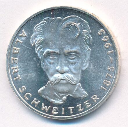 Német Szövetségi Köztársaság 1975G 5M Ag 'Albert Schweitzer' T:1,1- (eredetileg PP) Federal Republic Germany 1975G 5 Mark 'Albert Schweitzer' C:UNC,AU (originally PP) Krause KM#143