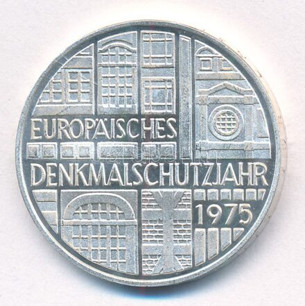 Német Szövetségi Köztársaság 1975F 5M Ag 'Európai műemlékvédelmi év' T:1,1- Federal Republic Germany 1975F 5 Mark Ag 'European Monument Protection Year' C:UNC,AU Krause KM#142