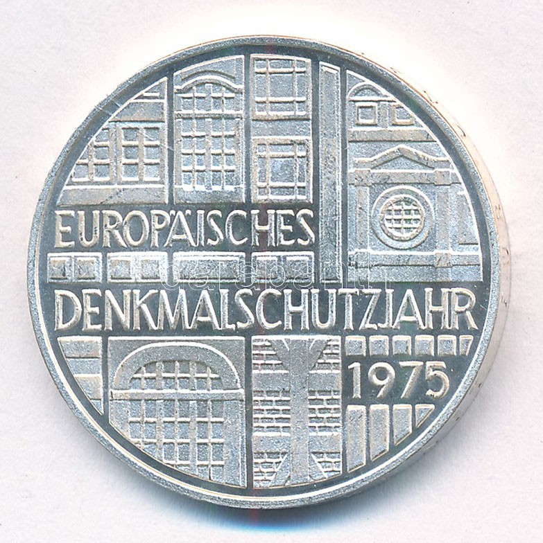 Német Szövetségi Köztársaság 1975F 5M Ag 'Európai műemlékvédelmi év' T:1,1- Federal Republic Germany 1975F 5 Mark Ag 'European Monument Protection Year' C:UNC,AU Krause KM#142