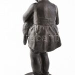 Bogatireva jelzéssel: Lány, macskával. Öntöttvas. 1957. 30 cm - Image 4