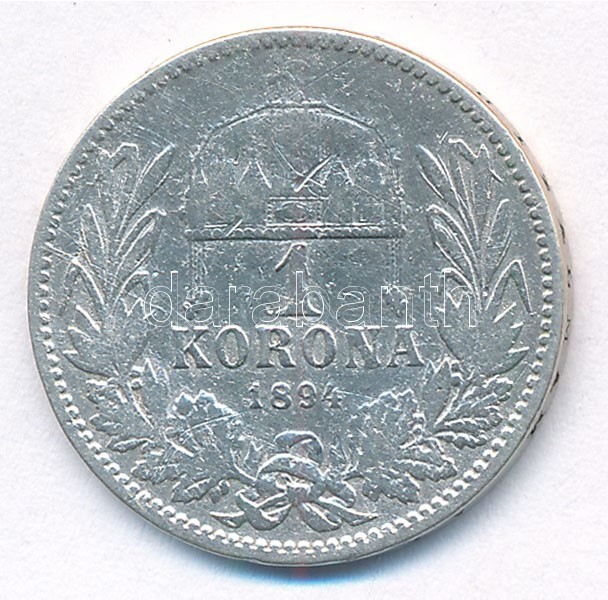 1894KB 1K Ag 'Ferenc József' T:3 Adamo K5 - Image 2