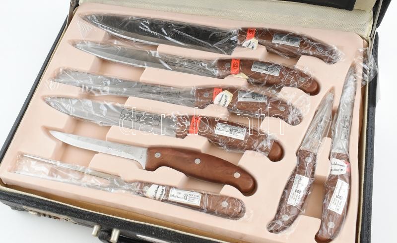 Bachhauser késkészlet, konyhakés és steak kések, mind új állapotban, eredeti aktatáskával - Image 2