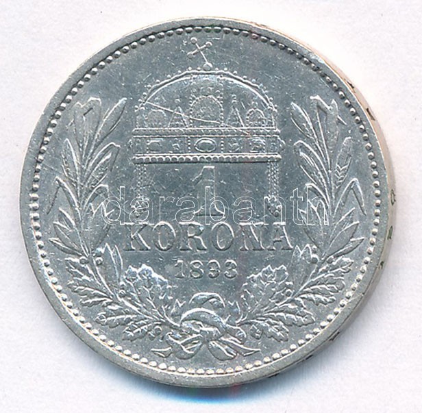 1893KB 1K Ag 'Ferenc József' T:2,2- Adamo K5 - Image 2