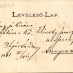 1911 Csorna, Súgár Lak, kerti törpék. Sugár Sándor levele a hátoldalon (Rb) - Image 2