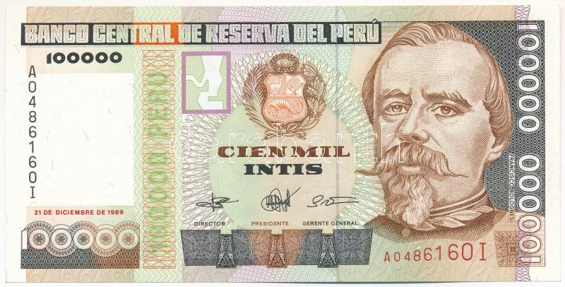 Peru 1989. 100.000I T:I,I- Peru 1989. 100.000 Intis C:UNC,AU Krause P#145