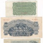 Csehszlovákia 1944. 20K + 1961. 3K + 1961. 5K + 1961. 25K T:III,III- Czechoslovakia 1944. 20 Korún + 1961. 3 Koruny + 1961. 5 Korun + 1961. 25 Korun C:F,VG
