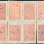 1956 Erotikus, pajzán kalendárium, 13 db kártya, 14x9 cm méretben - Image 2