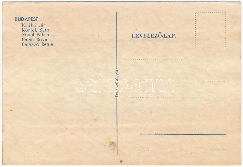 Budapest I. Királyi vár - Ervin szövőgyár textillap - Image 2