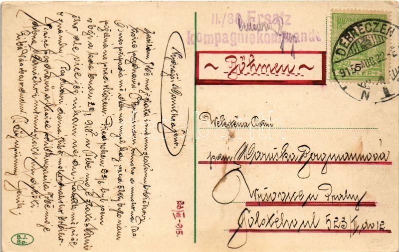 1915 Hortobágy, Gulyások delelője, magyar folklór + 'II./86. Ersatzkompagniekommando' (EK) - Image 2