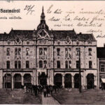 1906 Szatmárnémeti, Satu Mare; Pannonia szálloda, Halász Mór és Roth üzlete. Lövy M. kiadása / hotel, shops