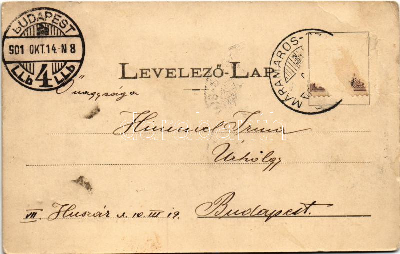 1901 Máramarossziget, Sighetu Marmatiei; látkép 1870-ben. Kaufman Ábrahám kiadása / in 1870 (EK) - Image 2
