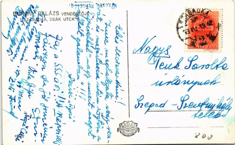 1943 Szabadka, Subotica; Bárány Balázs vendéglője, belső. Deák utca 3. / restaurant interior - Image 2