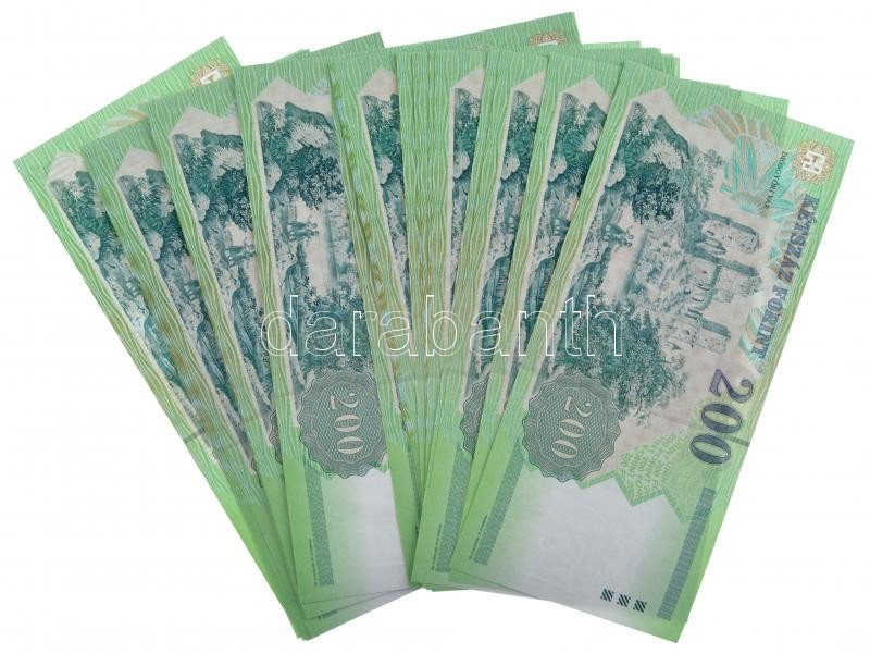 2006. 200Ft (38x) tömbökben sorszámkövetők, egyugrásos sorszámkövetők: 'FA 3395732 - FA 3395737', 'FA 3395739', 'FA 3395741 - FA 3395747', 'FA 3395749 - FA 3395754', 'FA 6442449', 'FA 6442451 - FA 6442459', 'FA 64424770 - FA 6442477' T:I / - Image 3