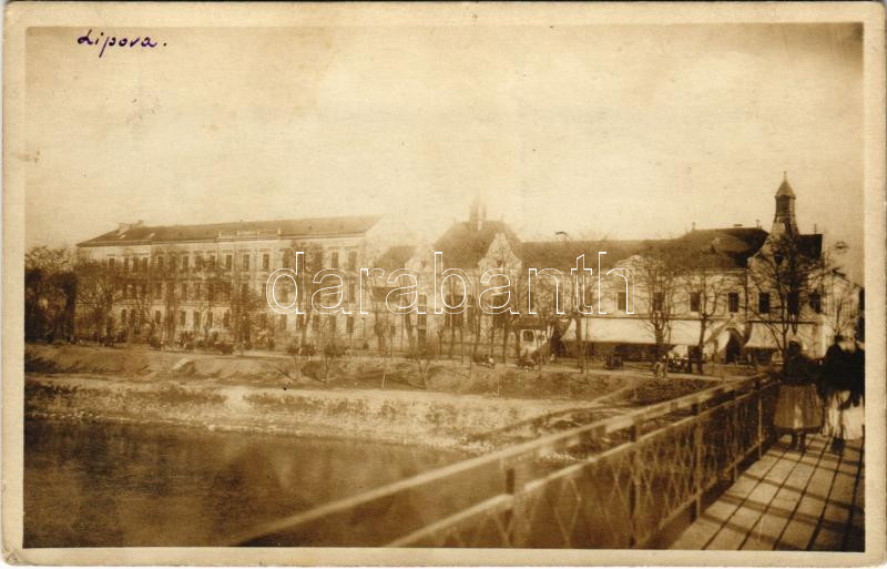 Lippa, Lipova; Maros folyó, híd / Mures river, bridge. photo