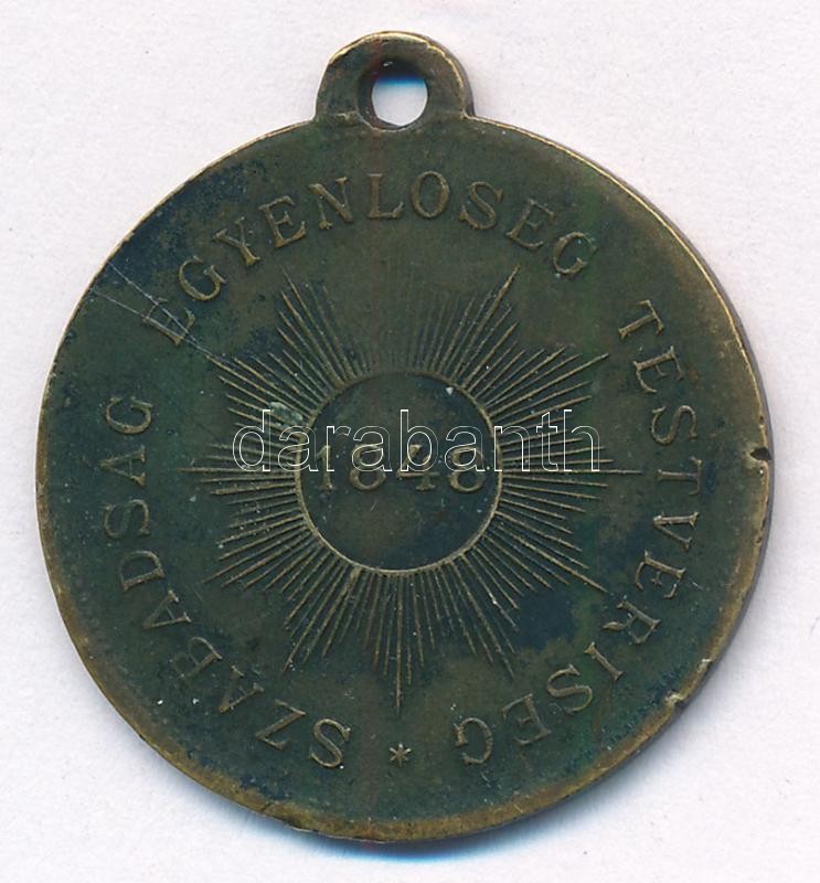 DN 'Kossuth Lajos / Szabadság, Egyenlőség, Testvériség 1848' Cu emlékérem (30mm) T:2- - Image 2