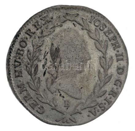 1785B 10kr Ag 'II. József' Körmöcbánya (3,67g) T:2- juszt. / Hungary 1785B 10 Kreuzer 'Joseph II' Kremnitz (3,67g) C:VF adjusted Huszár: 1887., Unger III.: 1332.a