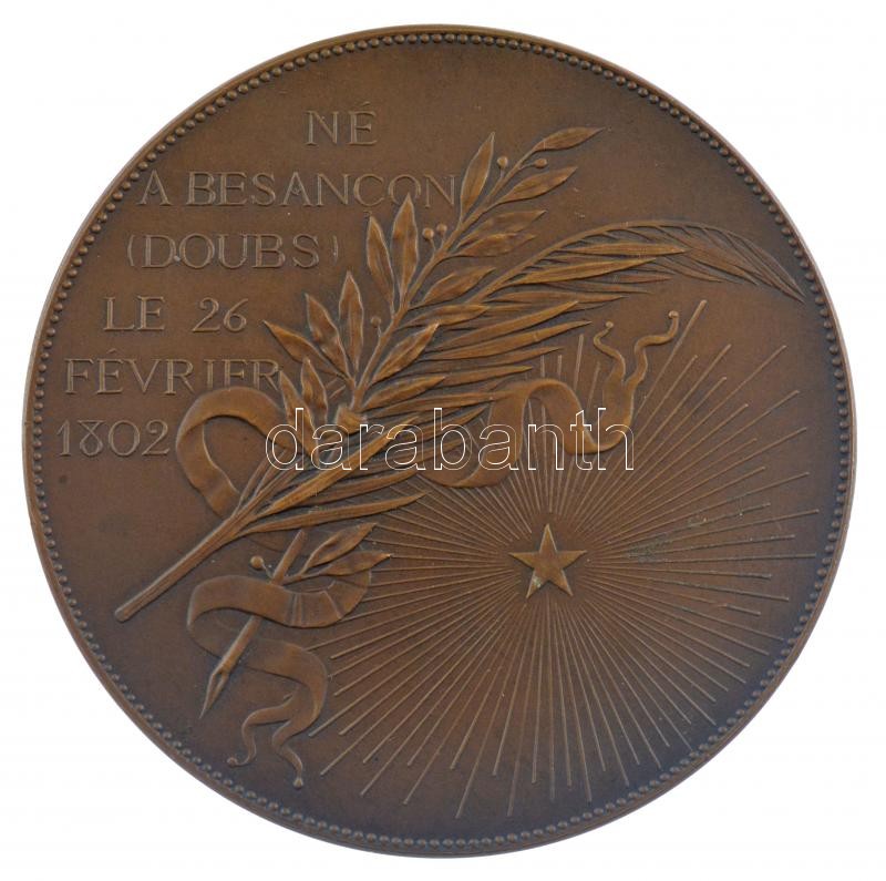 Franciaország 1884. 'Victor Hugo / Né a Besancon (doubs) le 26 Février 1802' kétoldalas bronz emlékérem, peremén jelezve. Szign.: A. Borrel (69mm) T:2 ph. / France 1884. 'Victor Hugo / Né a Besancon (doubs) le 26 Février 1802' double-sided - Image 2