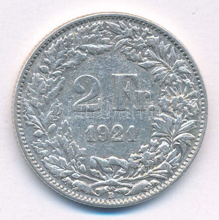 Svájc 1921. 2Fr Ag T:2- Switzerland 1921. 2 Francs Ag C:VF Krause KM#21