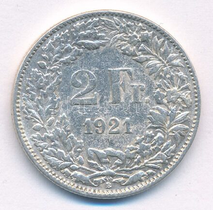 Svájc 1921. 2Fr Ag T:2- Switzerland 1921. 2 Francs Ag C:VF Krause KM#21