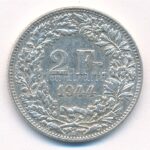 Svájc 1944. 2Fr Ag T:2 Switzerland 1944. 2 Francs Ag C:XF Krause KM#21