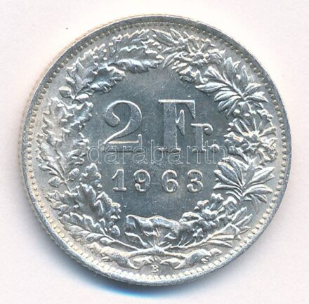 Svájc 1963. 2Fr Ag T:1-,2 Switzerland 1944. 2 Francs Ag C:AU,XF Krause KM#21