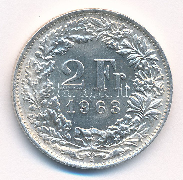 Svájc 1963. 2Fr Ag T:1-,2 Switzerland 1944. 2 Francs Ag C:AU,XF Krause KM#21