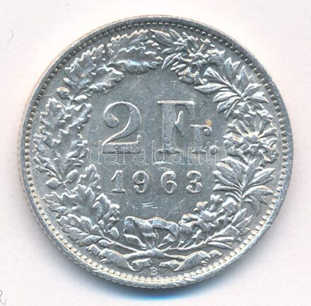 Svájc 1963. 2Fr Ag T:1-,2 Switzerland 1944. 2 Francs Ag C:AU,XF Krause KM#21