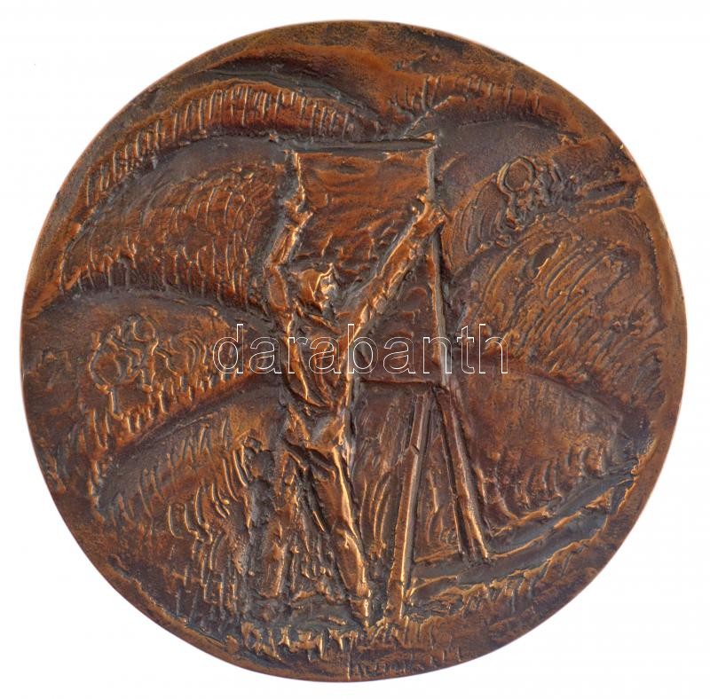 Kunvári Lilla (1897-1984) 1980. 'Egry József - 1883-1951' bronz plakett (125mm) T:1- - Image 2