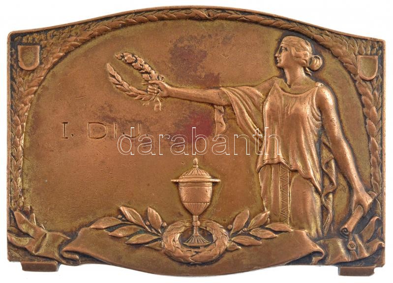 1933. 'MAOSZ Miskolci Csoportja 1933. / I. díj' bronz díjplakett (45mm) T:2