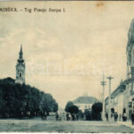 1918 Újgradiska, Nova Gradiska; Trg Franje Josipa I / Ferenc József tér / square (EK)