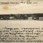 1910 Kiskőszeg, Batina (Darázs, Draz); vasútállomás, vonat. Borkovits Nándor kiadása / railway station and train (EK)